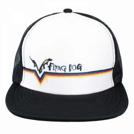 Flying Dog Striped Trucker Hat